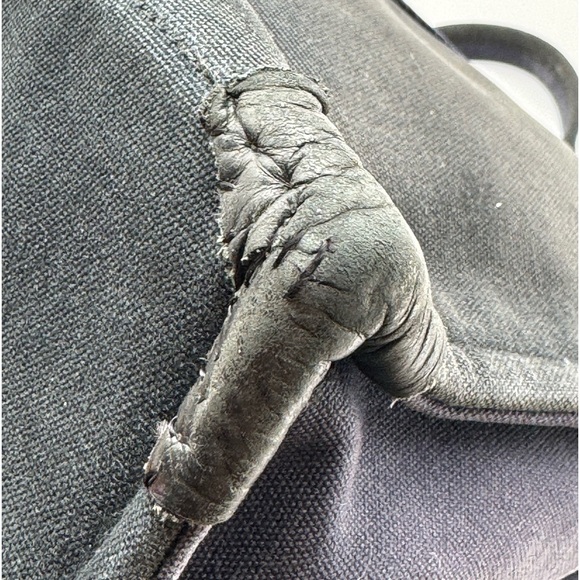 Hermes-Authentic- 2 Tone Large Canvas Tote Blue / Gray / Black - Picture 13 of 16